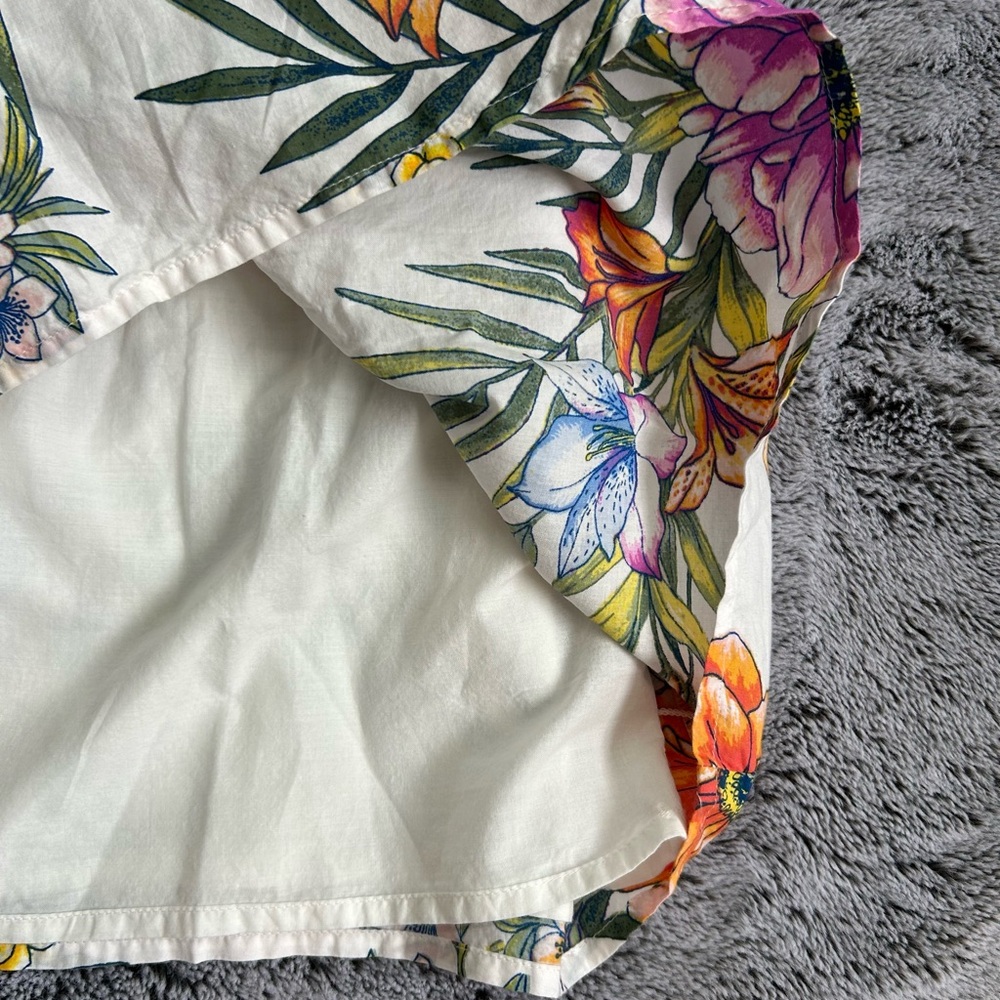 🌺 NWT GAP Kids Floral Cotton Dress - White and Multicolor - Picture 4 of 5
